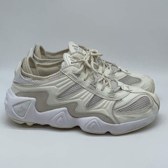 ADIDAS WOMENS WMNS FYW S-97 'TRIPLE WHITE' FOOTWEAR WHITE/OFF WHITE/ORACLE TINT - Picture 2 of 8